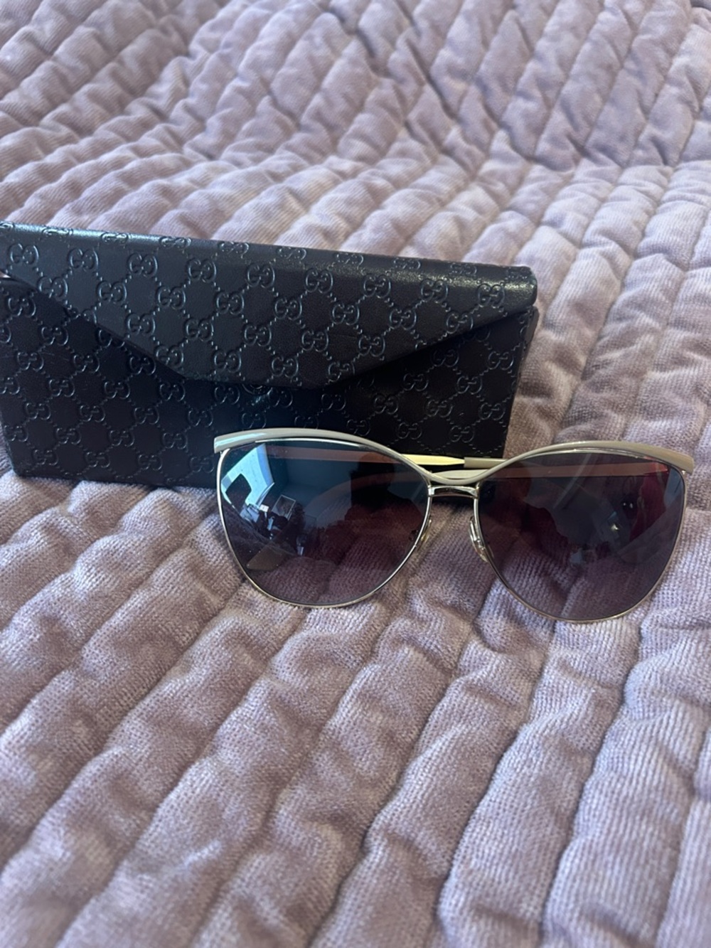 Gucci Cat-Eye Sunglasses in Gold- Tone